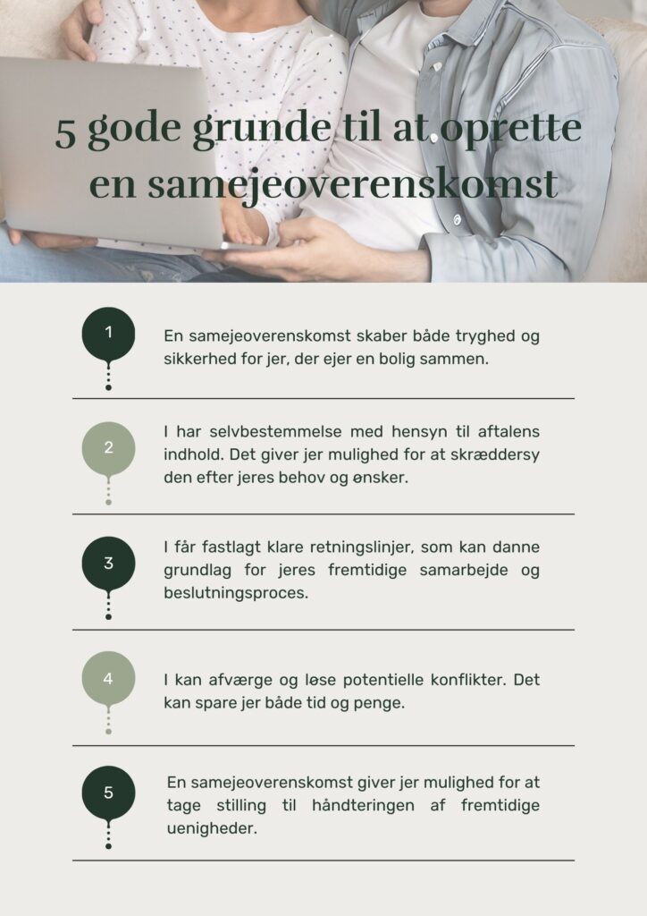 Samejeoverenskomst advokat rådgivning